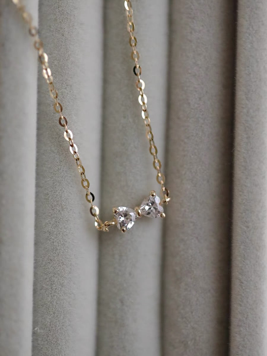 Bow Detailed Dainty Bracelet In 14k Solid Gold