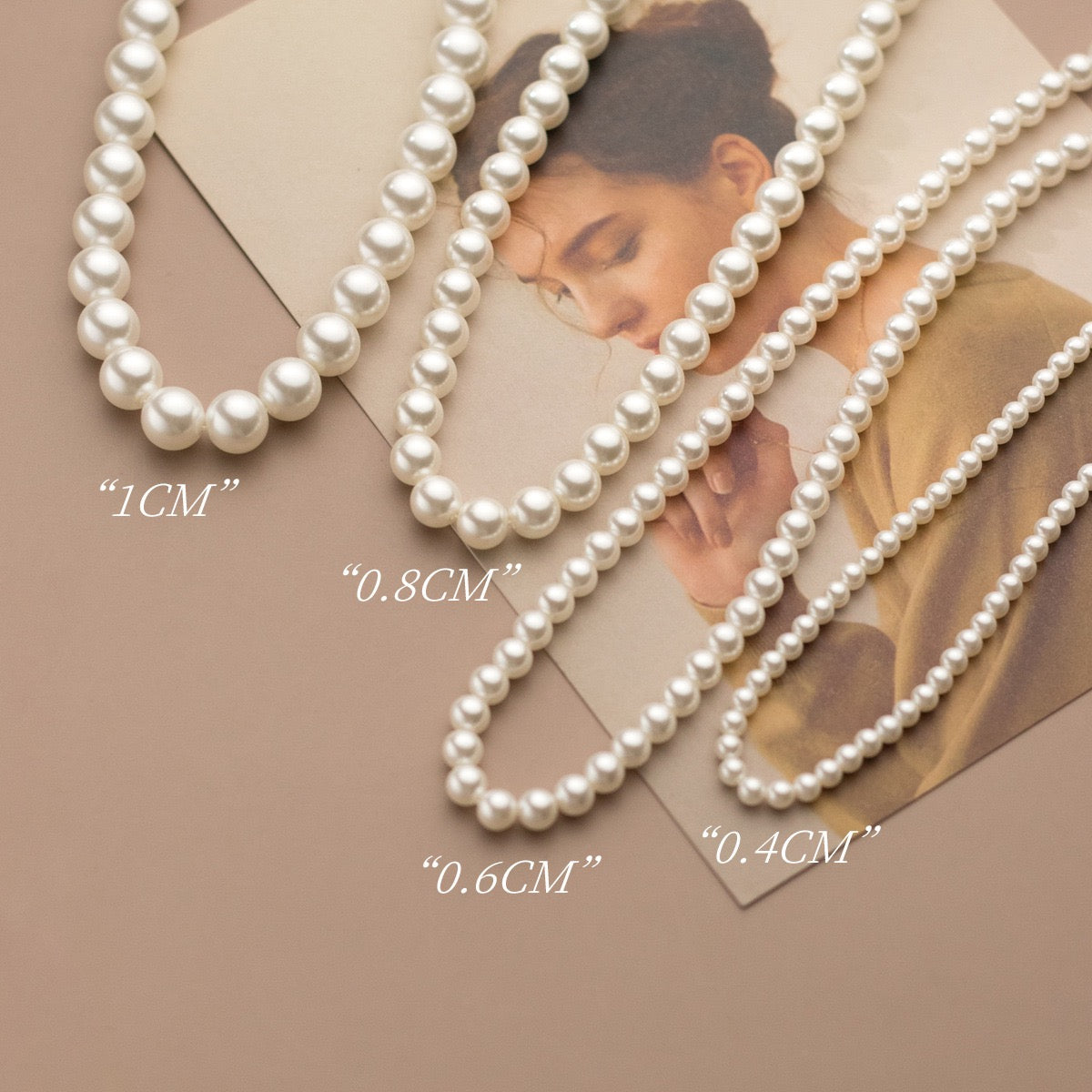 Pearl Necklace 4mm 6mm 8mm 10mm