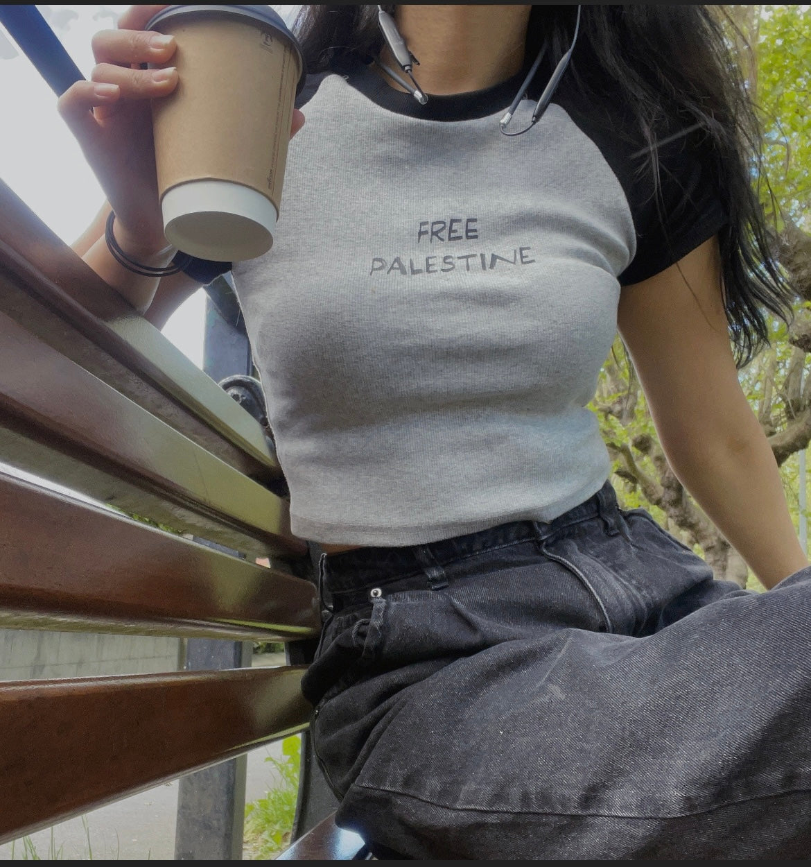 Free Palestine Women's Cropped T-shirt