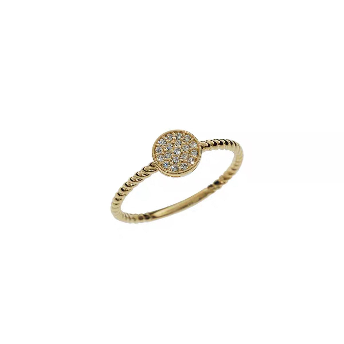 Pave Diamond Signet Ring In 9k Solid Gold