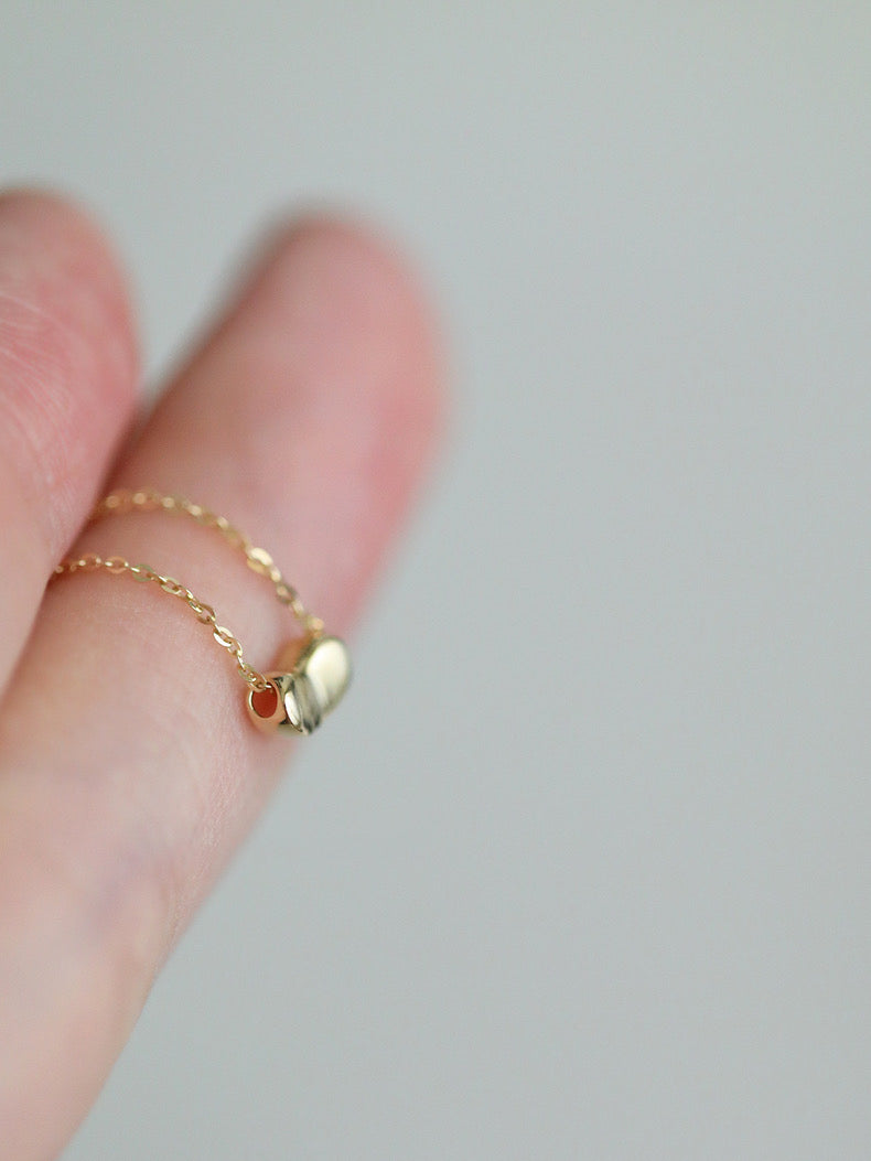 Sweet Pea Necklace In 14k Solid Gold