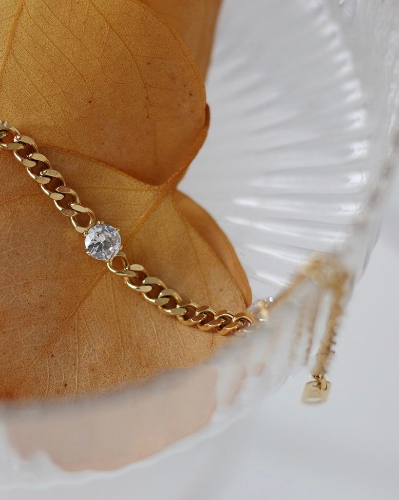 Diamond Satellite Chain Bracelet In Gold