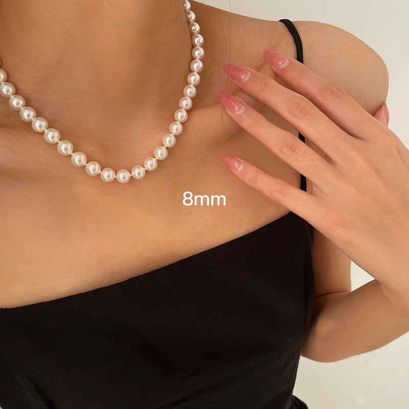 Pearl Necklace 4mm 6mm 8mm 10mm