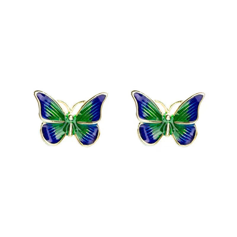 Colourful Butterfly Stud Earrings