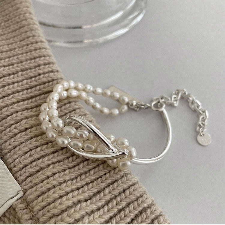 Duet Pearl Twist Bracelet